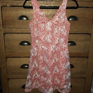 Francesca’s coral swirl cocktail dress